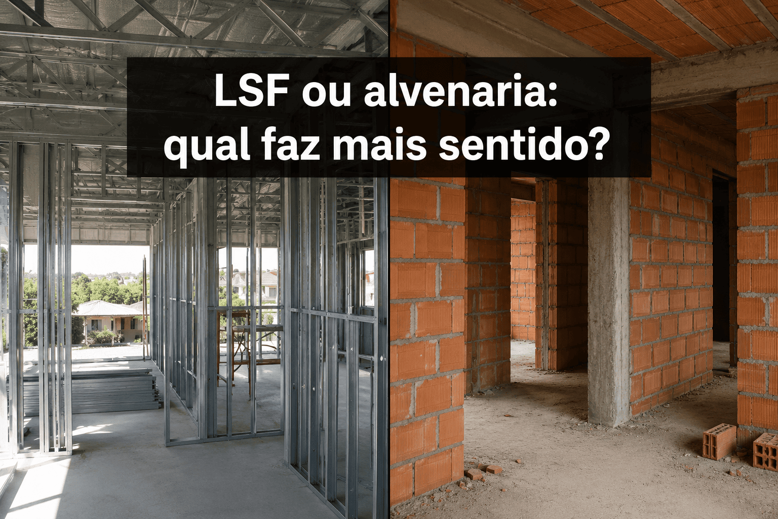 LSF ou alvenaria qual faz mais sentido